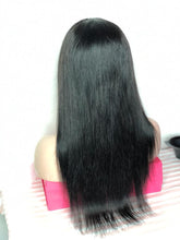 Load image into Gallery viewer, 8A 150 density unprocessed Brazillian silky straight middle part human hair wig

