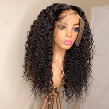 Load image into Gallery viewer, 8A 250 Density Unprocessed Brazillian deep wave curly human hair wig
