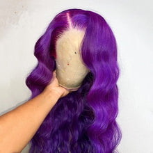 Load image into Gallery viewer, 8A 180 Density Unprocessed Brazillian purple bodywave human hair wig
