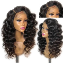 Load image into Gallery viewer, 8A 180 Density Unprocessed Brazillian loose deep wave lacefront human hair wig
