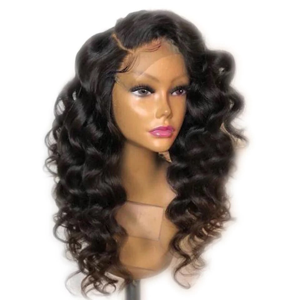 8A 180 Density Unprocessed Brazillian loose deep wave lacefront human hair wig